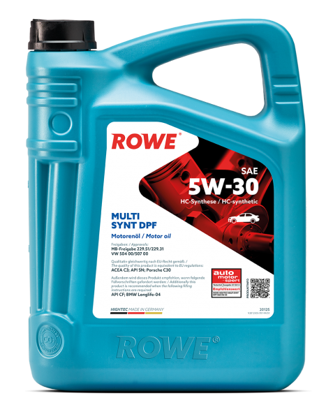 Rowe HIGHTEC MULTI SYNT DPF 5W-30by DieHalle3.0 5L Rowe HIGHTEC MULTI SYNT DPF 5W-30by DieHalle3.0 5L
